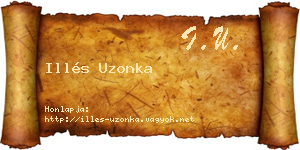 Illés Uzonka névjegykártya